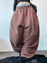 シープ/  ストリング 🐑ワイドビッグヒップバルーンロングパンツ🤍🩶🖤3カラー