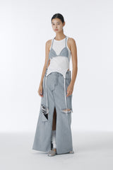 CUBIC SWEAT BIKINI TOP (GRAY)