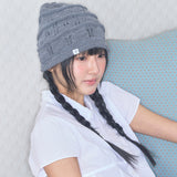 nostalgic knit beanie grey