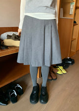  COZY PLEATS MIDI SKIRT
