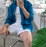 クルー サマー バイオリネン シャツ