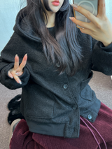 TERRY SHEEP🐑☁🤎HOODIE CARDIGAN JACKET 🤎💛🖤3COLOR