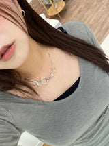 Dazzle Ball Circle Necklace
