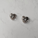 ジェニーハートピアス-銀