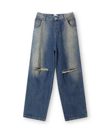 Limit destroyed wide denim pants