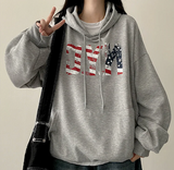 Enwa NYC Stars and Stripes Boxy Fit Hoodie