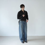 diagonal wide denim