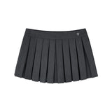 Low-Rise Slim Mini Skirt Pants_Charcoal