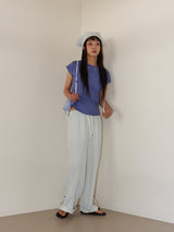 SHELL CAP SLEEVE T (BLUE)