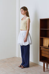 Wave frill skirt_ivory