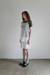 Sheer layered slip, White