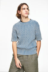 Posh Cable Stone Washing Knit