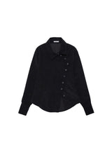 Side button shirts [Black]