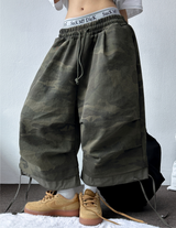 STRAP🪢 MILITARY CAMOUFLAGE PARACHUTE BERMUDA 🩶🖤💚2COLOR
