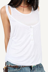 Puff layered sleeveless