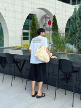 [A-T0225] バックレタリング半袖Tシャツ