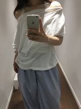 フォグオフショルダーTシャツ (4color)
