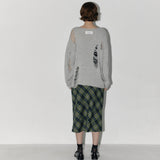 Loose drop label knit Mint