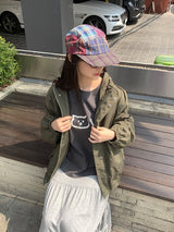 [unisex] ランジストリングウィンドブレーカーフィールドフードジャンパー