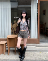 Haze Flower Ruffle Cardigan