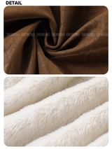 Poodle Fur Bike Leather Half Coat