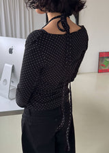 DOT SLEEVELESS BOLERO