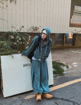 ステルス セミクロップ ピグメント フーディー スウェットシャツ