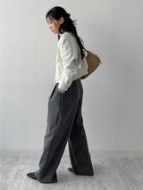 Tweed Zip-Up Blouson Jacket