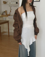 Kolmar Oversized-Fit Rivet-Washed Leather Jacket Jumper