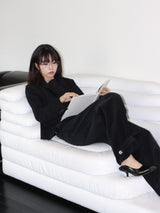 コーデュロイストラップパンツ (BLACK)