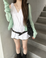 Deep V neck cardigan