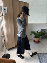 サイド リボン ラップ パンツ