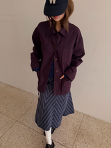 zigzag pattern midi skirt 