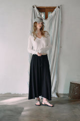 T/T Moist banding long skirt (black)
