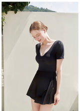 Daisy Swim Skirt Black