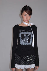 eatmeplz* Shell-button lace-trimmed low-rise half-length skirt