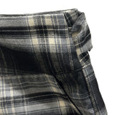 Check Strap Wrap Long Skirt