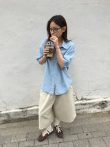 [unisex] ハシルカーペンダーバミューダバンディングパンツ