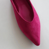 POINTED STRAP FLAT SHOES (LEATHER BLACK, SUEDE PINK, SUEDE BLACK 3COLORS!)