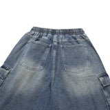 Shadow Denim Cargo Bermuda Shorts (2 Colors)
