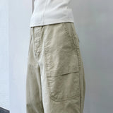 Articulated Knee Wide-Leg Trousers