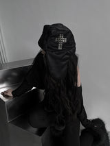 cross stud fur trapper hat