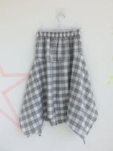 flared check skirt