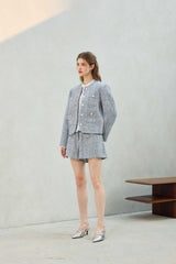 CHERISH TWEED JACKET / SKY BLUE