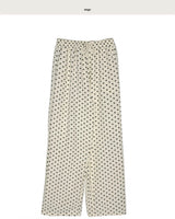 [ soft linen ] ジップジップオーバードットロングワイドpt