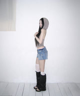 rape hoodie top (3colors)