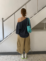 cotton banding bermuda pants