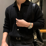 all-day cloth knit collar cardigan