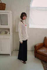 Jersey long skirt_black