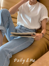 Basic cotton round T-shirt(3color)